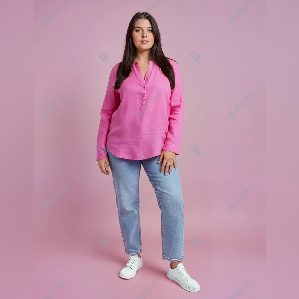 Sears Linen Pink Long Sleeve